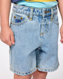 Rip Curl  Hyped Up Boys Denim Shorts - Washed Blue