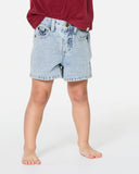 Rip Curl Tabby Girls Denim Shorts - Vintage Blue