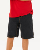 Rip Curl Boys Hyped Up Denim Walkshort - Washed Black