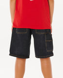 Rip Curl Boys Hyped Up Denim Walkshort - Washed Black