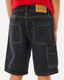 Rip Curl Boys Hyped Up Denim Walkshort - Washed Black