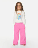 Rip Curl Girls Surf Puff Wide Leg Track Pants - Hot Pink