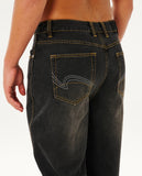 Rip Curl Inner Visions Denim Mens Pants - Dark Acid Black