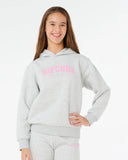 Rip Curl Staple Varsity Girls Hood - Light Grey Marle