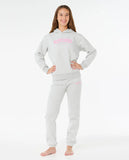 Rip Curl Staple Varsity Girls Hood - Light Grey Marle