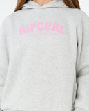 Rip Curl Staple Varsity Girls Hood - Light Grey Marle