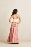 Rhythm Kirra Check Tiered Maxi Skirt - Pink