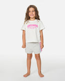 Rip Curl Surf Puff Relaxed Girls Tee - Bone
