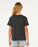 Rip Curl Girls Sunshine Squad Band Tee - Washed Black