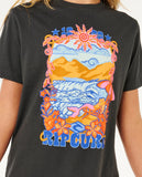 Rip Curl Girls Sunshine Squad Band Tee - Washed Black