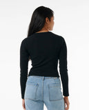 Rip Curl Classic Ribbed L/S Tee - Black