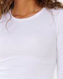 Rip Curl Classic Ribbed L/S Tee - Optical White