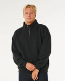 Rip Curl Premium Surf 1/4 Zip Crew - Black