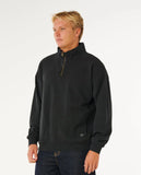 Rip Curl Premium Surf 1/4 Zip Crew - Black