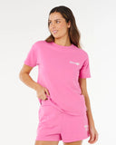 Rip Curl Surf Puff Party Pack Relaxed Womens Tee - Super Pink