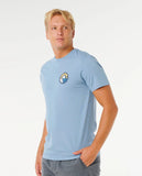 Rip Curl Pacific Rinsed Stack Mens Tee - Faded Denim