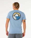 Rip Curl Pacific Rinsed Stack Mens Tee - Faded Denim