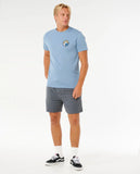 Rip Curl Pacific Rinsed Stack Mens Tee - Faded Denim
