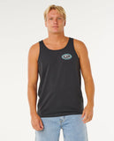 Rip Curl Mens Trad Tank - Washed Black