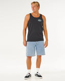 Rip Curl Mens Trad Tank - Washed Black