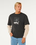 Rip Curl Inner Visions Smashed Long Sleeve Mens Tee - Washed Black
