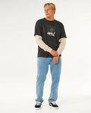 Rip Curl Inner Visions Smashed Long Sleeve Mens Tee - Washed Black