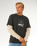 Rip Curl Inner Visions Smashed Long Sleeve Mens Tee - Washed Black