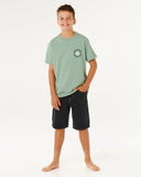 Rip Curl Pacific Rinse Circle Boys Tee - Aloe