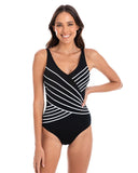 Togs Black Cross Over Chlorine Resistant One Piece