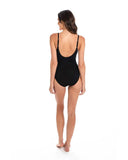 Togs Black Cross Over Chlorine Resistant One Piece