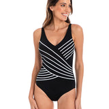 Togs Black Cross Over Chlorine Resistant One Piece