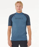 Rip Curl Shock UPF S/S Rashie - Navy Marle