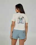Salty Crew Ocean Spray Crop Tee - Off White