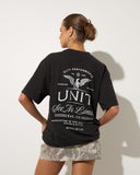 Unit Mens Tee - Unisex Oversized - Concord - Washed Black