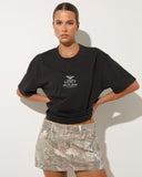 Unit Mens Tee - Unisex Oversized - Concord - Washed Black