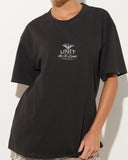 Unit Mens Tee - Unisex Oversized - Concord - Washed Black