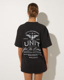 Unit Mens Tee - Unisex Oversized - Concord - Washed Black