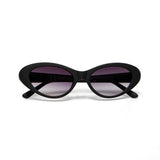 Okkia Lina Small Cat Eye Sunglasses - Black