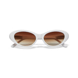 Okkia Lina Small Cat Eye Sunglasses - Optical White