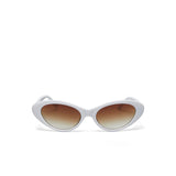 Okkia Lina Small Cat Eye Sunglasses - Optical White