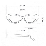 Okkia Lina Small Cat Eye Sunglasses - Black