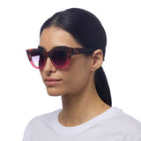 Okkia Claudia Big Cat Eye Sunglasses - Havana/Pink