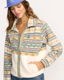Billabong Rock Jetty Mock Neck Zip Womens Fleece - Whitecap