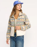 Billabong Rock Jetty Mock Neck Zip Womens Fleece - Whitecap