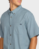 Billabong Mens All Day Short Sleeve Shirt - Steel Blue