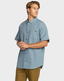 Billabong Mens All Day Short Sleeve Shirt - Steel Blue