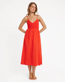 Billabong Such A Trip Midi Dress - Red Aloha