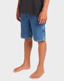 Billabong Boys Bad Dog Denim Short - Ocean Wash
