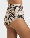 Billabong Drifting Coast Avalon Bikini Bottom - Black Floral