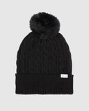 Unit Ladies Headwear - Pom Beanie - Dusk - Black